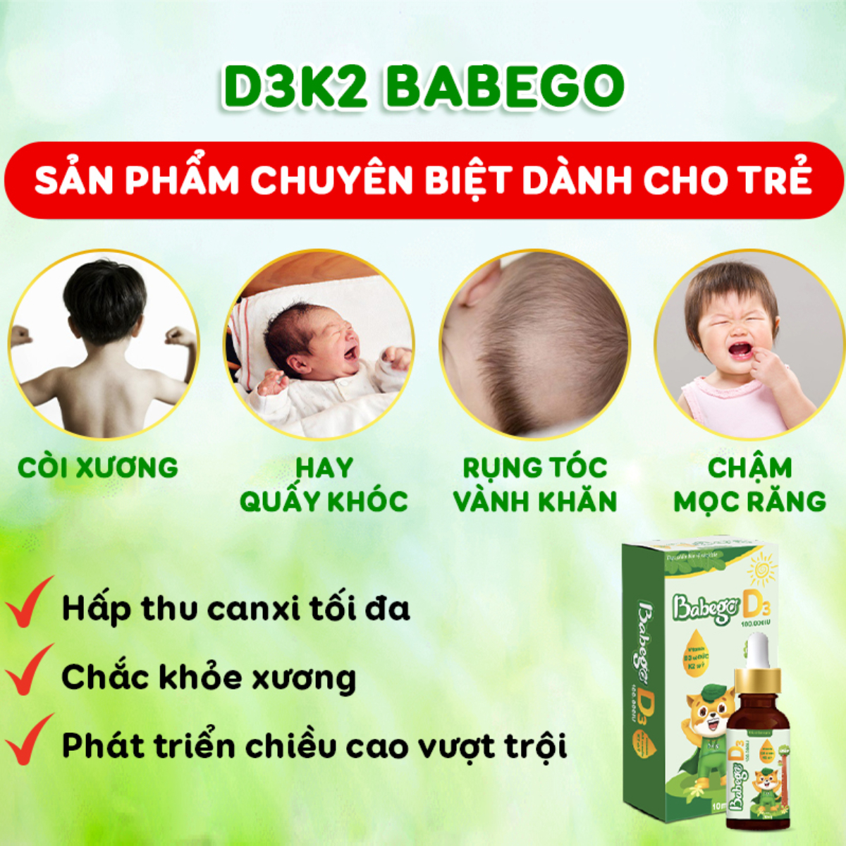 Đối tượng sử dụng D3K2 Babego