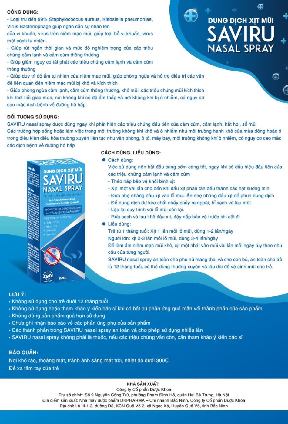 HDSD Saviru Nasal Spray