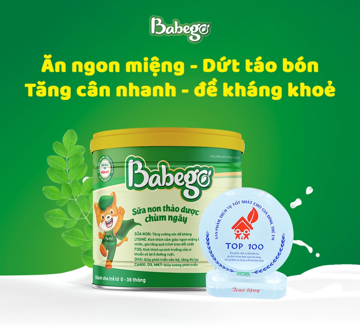 Hình ảnh sản phẩm Sữa non thảo dược chùm ngây Babego