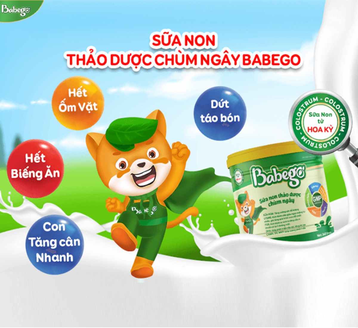 Công dụng của Sữa non thảo dược chùm ngây Babego