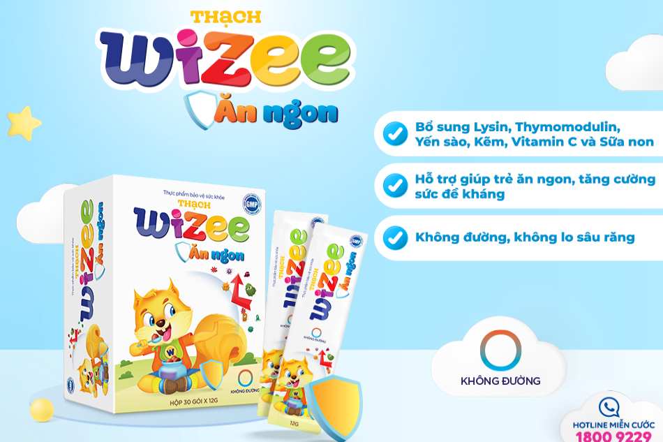 Thạch Wizee Ăn ngon là sản phẩm có công thức ưu việt nhất ở công dụng hỗ trợ trẻ ăn ngon và tăng đề kháng cơ thể